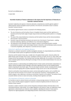 Submission—The importance of Antarctica to Australia's national interests